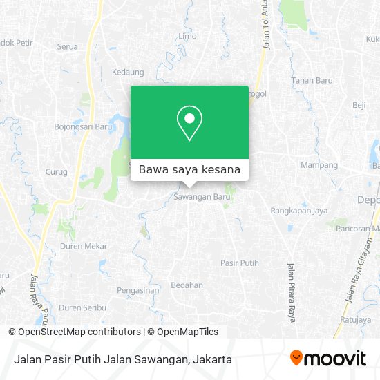 Peta Jalan Pasir Putih Jalan Sawangan