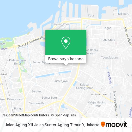 Peta Jalan Agung XII Jalan Sunter Agung Timur 9
