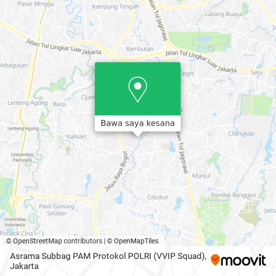 Peta Asrama Subbag PAM Protokol POLRI (VVIP Squad)