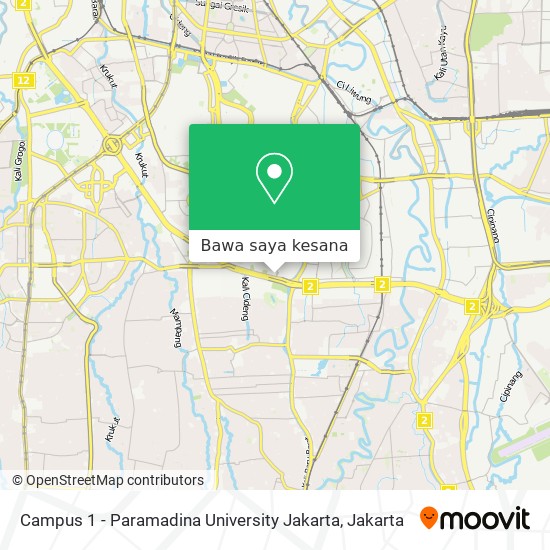 Peta Campus 1 - Paramadina University Jakarta