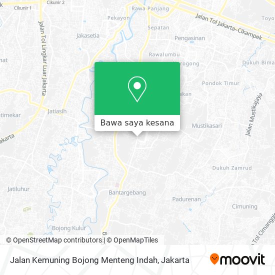 Peta Jalan Kemuning Bojong Menteng Indah