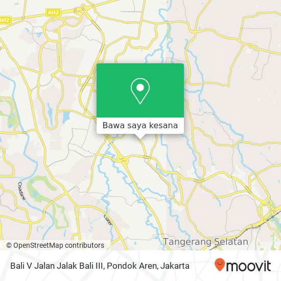 Peta Bali V Jalan Jalak Bali III, Pondok Aren