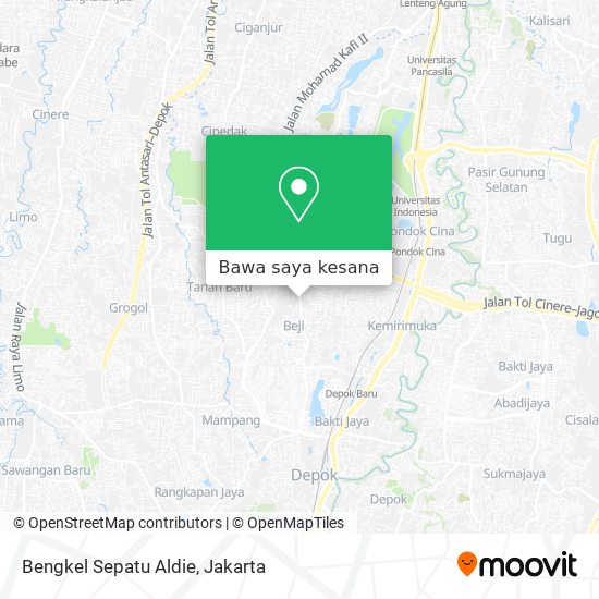 Peta Bengkel Sepatu Aldie