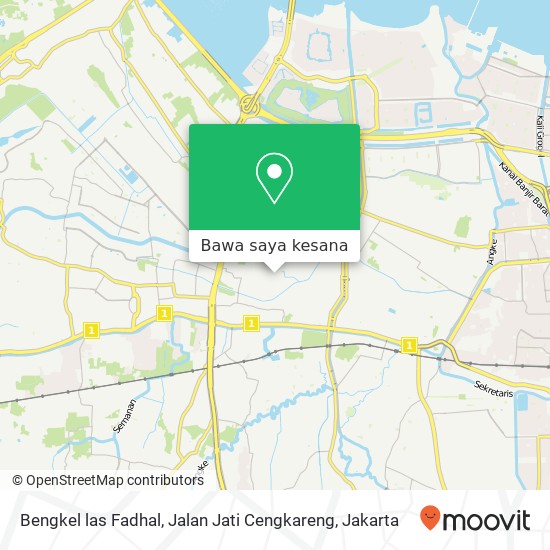 Peta Bengkel las Fadhal, Jalan Jati Cengkareng