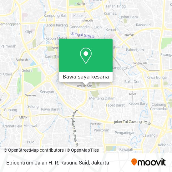 Peta Epicentrum Jalan H. R. Rasuna Said