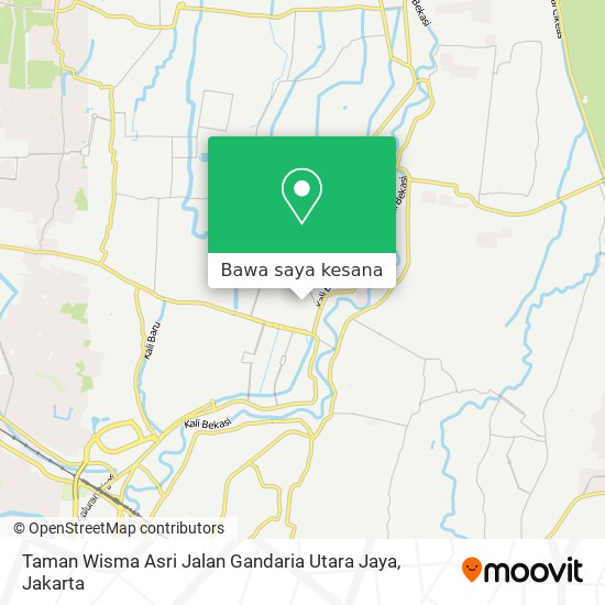 Peta Taman Wisma Asri Jalan Gandaria Utara Jaya