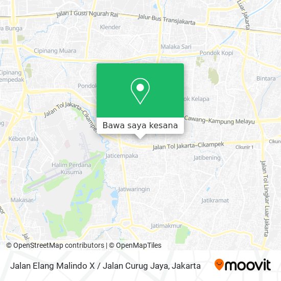 Peta Jalan Elang Malindo X / Jalan Curug Jaya