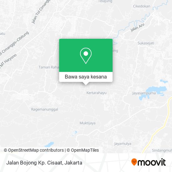 Peta Jalan Bojong Kp. Cisaat, Setu