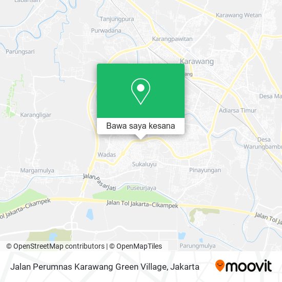 Peta Jalan Perumnas Karawang Green Village