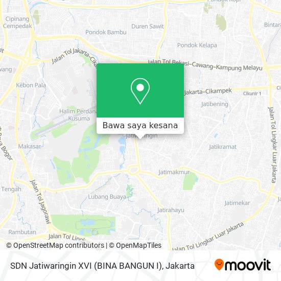 Peta SDN Jatiwaringin XVI (BINA BANGUN I)