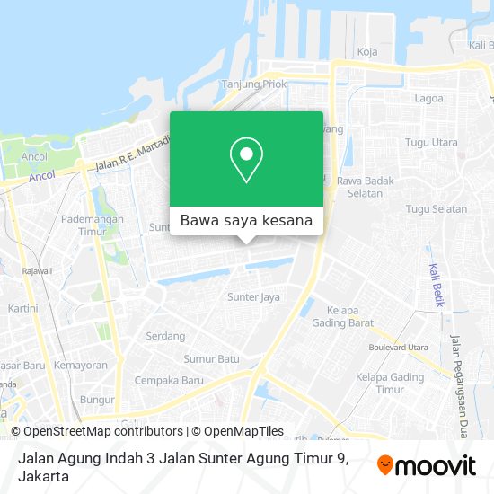 Peta Jalan Agung Indah 3 Jalan Sunter Agung Timur 9