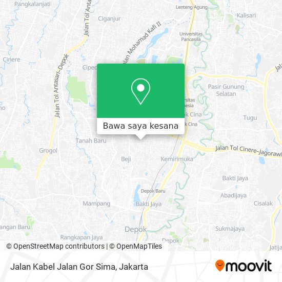 Peta Jalan Kabel Jalan Gor Sima