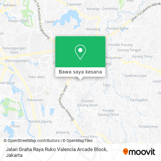 Peta Jalan Graha Raya Ruko Valencia Arcade Block