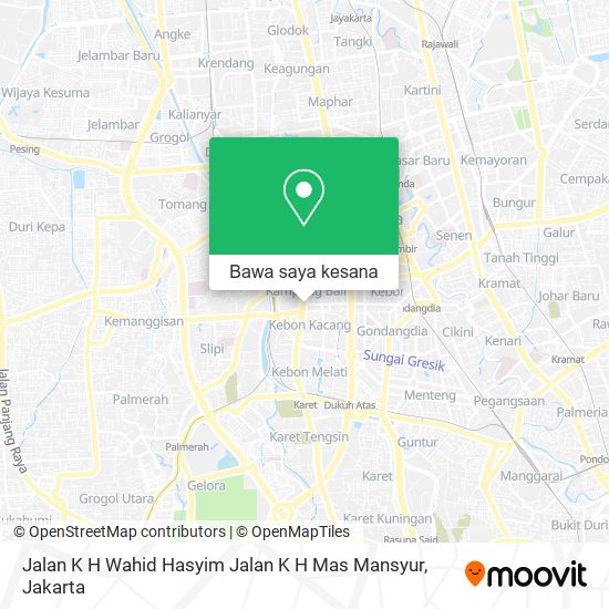 Peta Jalan K H Wahid Hasyim Jalan K H Mas Mansyur