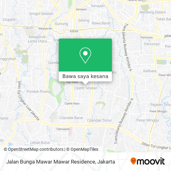 Peta Jalan Bunga Mawar Mawar Residence