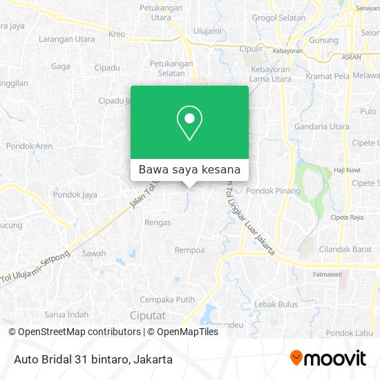 Peta Auto Bridal 31 bintaro