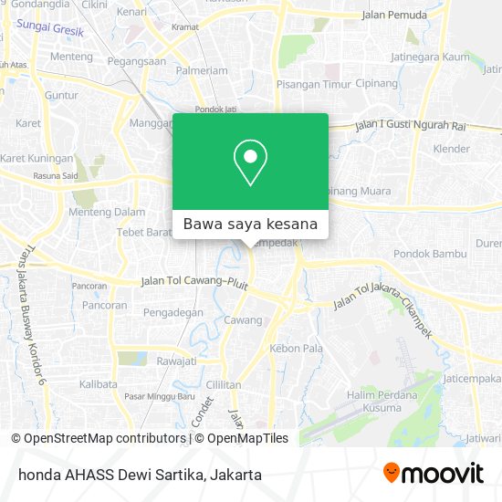 Peta honda AHASS Dewi Sartika