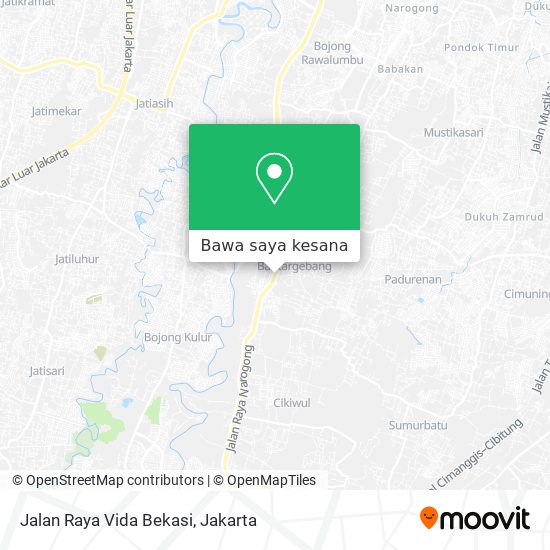 Peta Jalan Raya Vida Bekasi