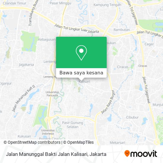 Peta Jalan Manunggal Bakti Jalan Kalisari