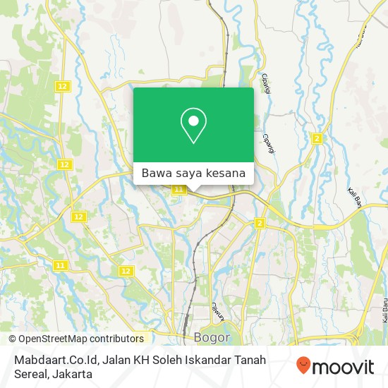 Peta Mabdaart.Co.Id, Jalan KH Soleh Iskandar Tanah Sereal