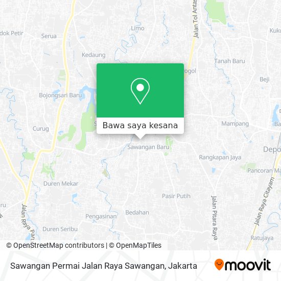 Peta Sawangan Permai Jalan Raya Sawangan