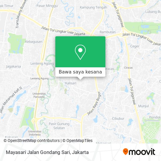 Peta Mayasari Jalan Gondang Sari