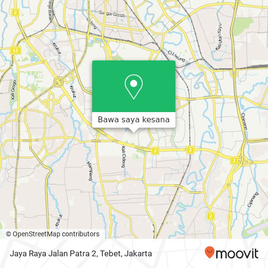 Peta Jaya Raya Jalan Patra 2, Tebet