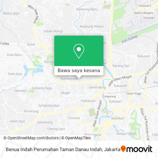 Peta Benua Indah Perumahan Taman Danau Indah