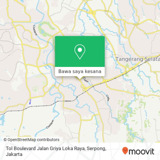 Peta Tol Boulevard Jalan Griya Loka Raya, Serpong