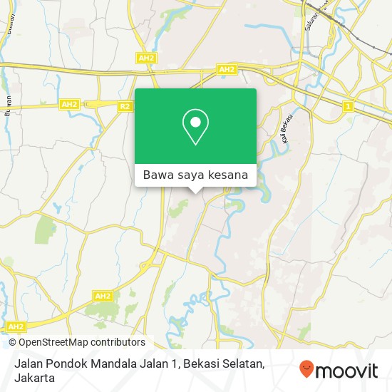Peta Jalan Pondok Mandala Jalan 1, Bekasi Selatan