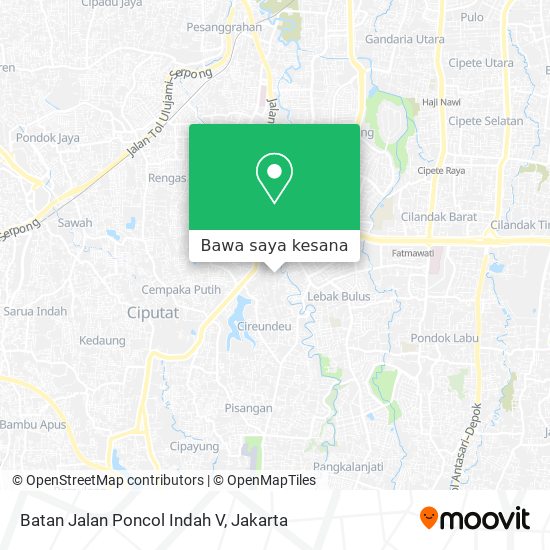 Peta Batan Jalan Poncol Indah V