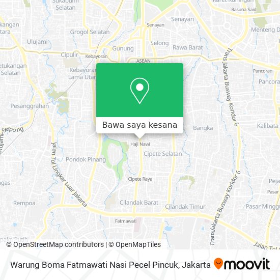 Peta Warung Boma Fatmawati Nasi Pecel Pincuk