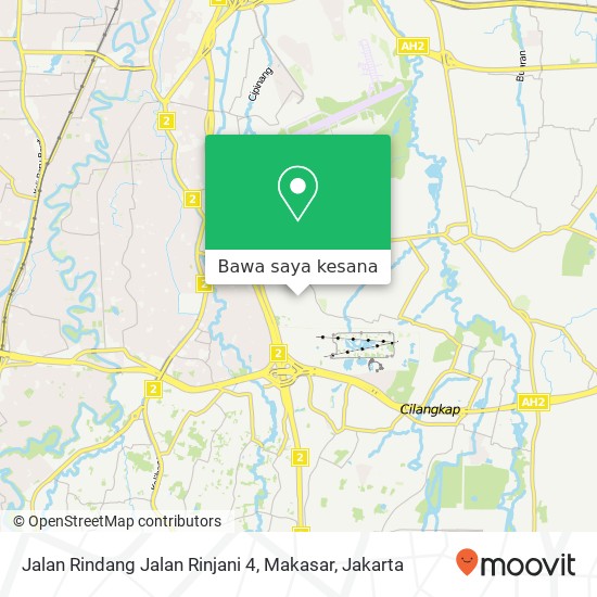 Peta Jalan Rindang Jalan Rinjani 4, Makasar