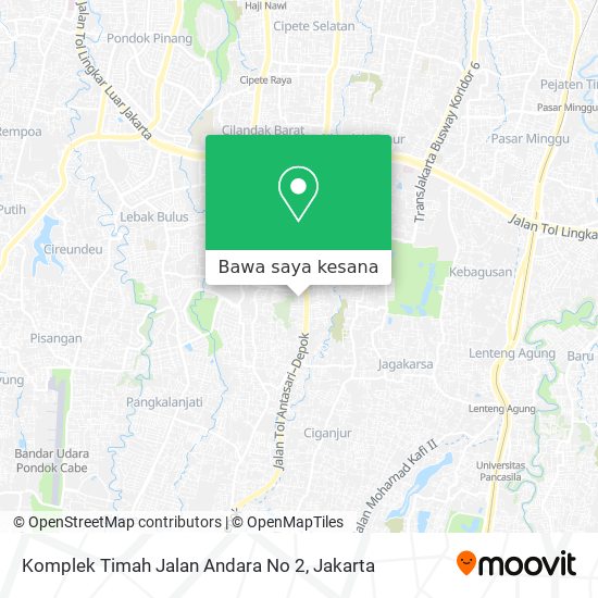 Peta Komplek Timah Jalan Andara No 2