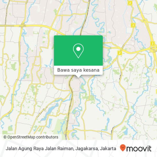 Peta Jalan Agung Raya Jalan Raiman, Jagakarsa