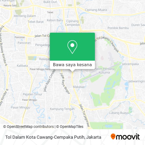 Peta Tol Dalam Kota Cawang-Cempaka Putih