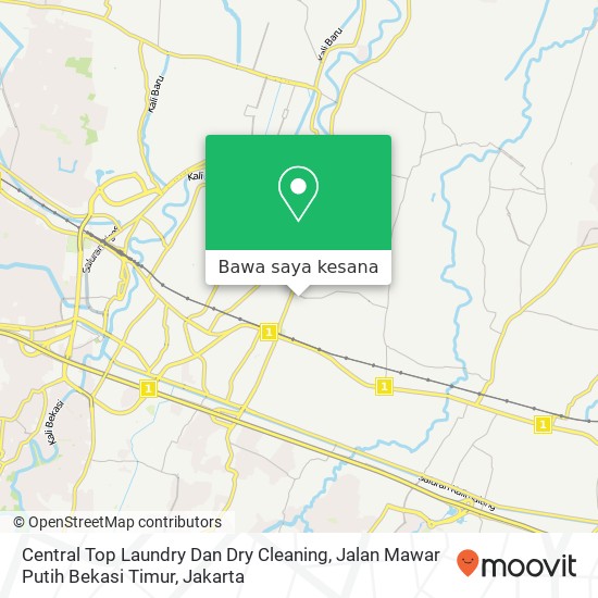 Peta Central Top Laundry Dan Dry Cleaning, Jalan Mawar Putih Bekasi Timur