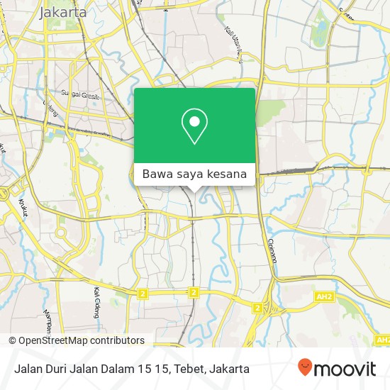 Peta Jalan Duri Jalan Dalam 15 15, Tebet