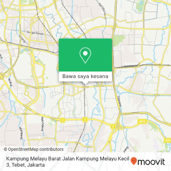 Peta Kampung Melayu Barat Jalan Kampung Melayu Kecil 3, Tebet