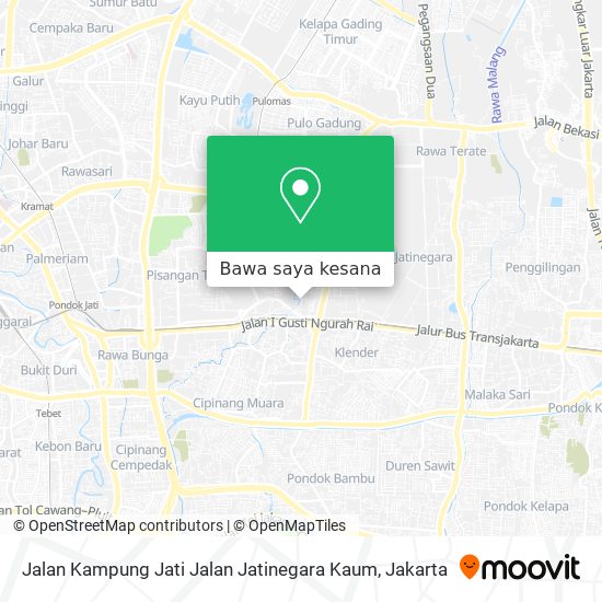 Peta Jalan Kampung Jati Jalan Jatinegara Kaum