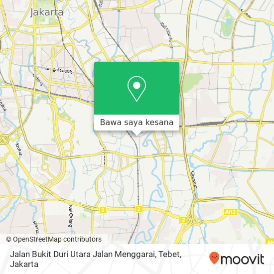 Peta Jalan Bukit Duri Utara Jalan Menggarai, Tebet