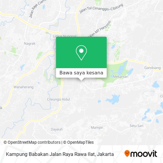 Peta Kampung Babakan Jalan Raya Rawa Ilat