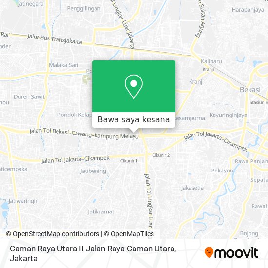 Peta Caman Raya Utara II Jalan Raya Caman Utara