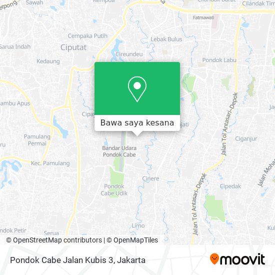 Peta Pondok Cabe Jalan Kubis 3
