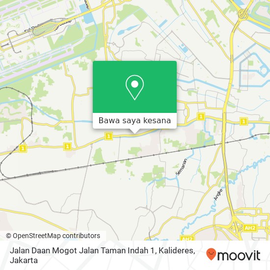 Peta Jalan Daan Mogot Jalan Taman Indah 1, Kalideres