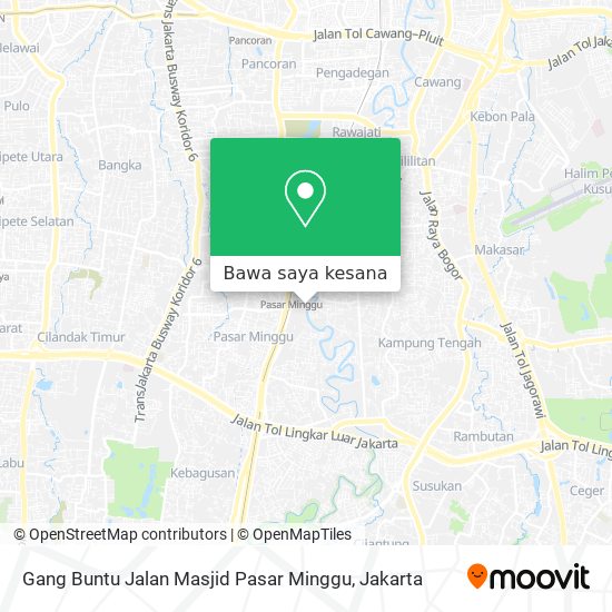 Peta Gang Buntu Jalan Masjid Pasar Minggu