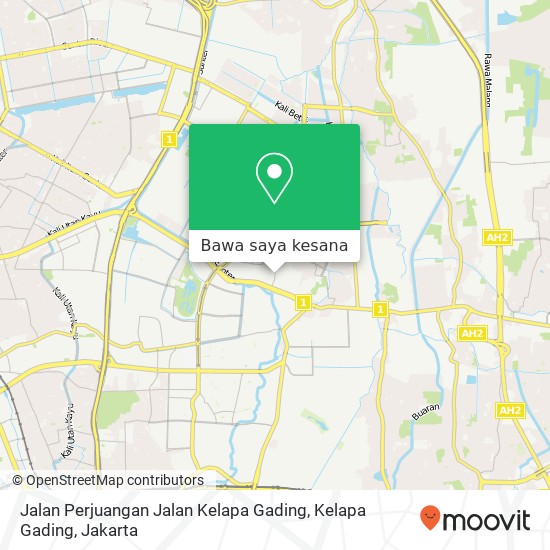 Peta Jalan Perjuangan Jalan Kelapa Gading, Kelapa Gading