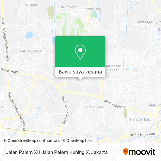 Peta Jalan Palem XII Jalan Palem Kuning X