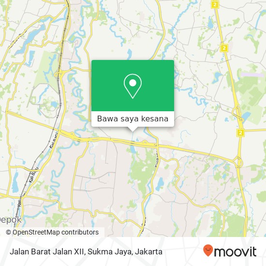 Peta Jalan Barat Jalan XII, Sukma Jaya