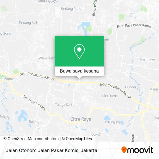 Peta Jalan Otonom Jalan Pasar Kemis, Cikupa